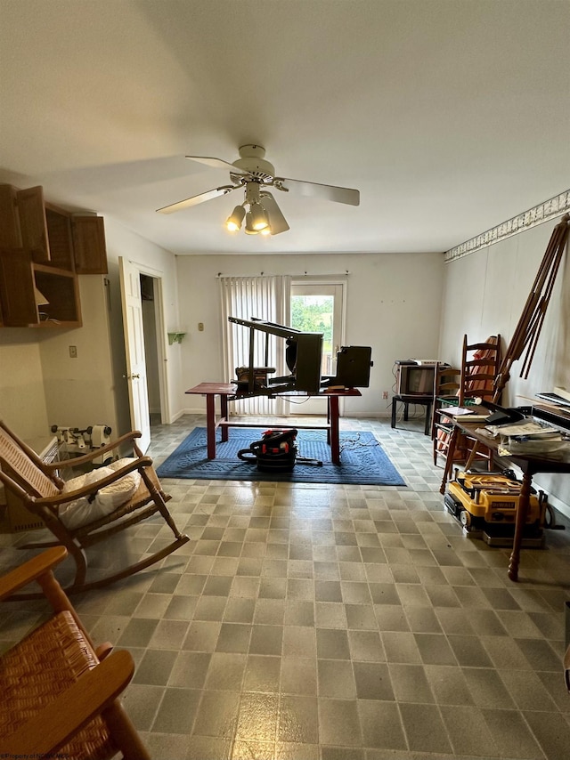1322 Crystal Lake Rd, West Union, WV 26456 - sitting room featuring ceiling fan