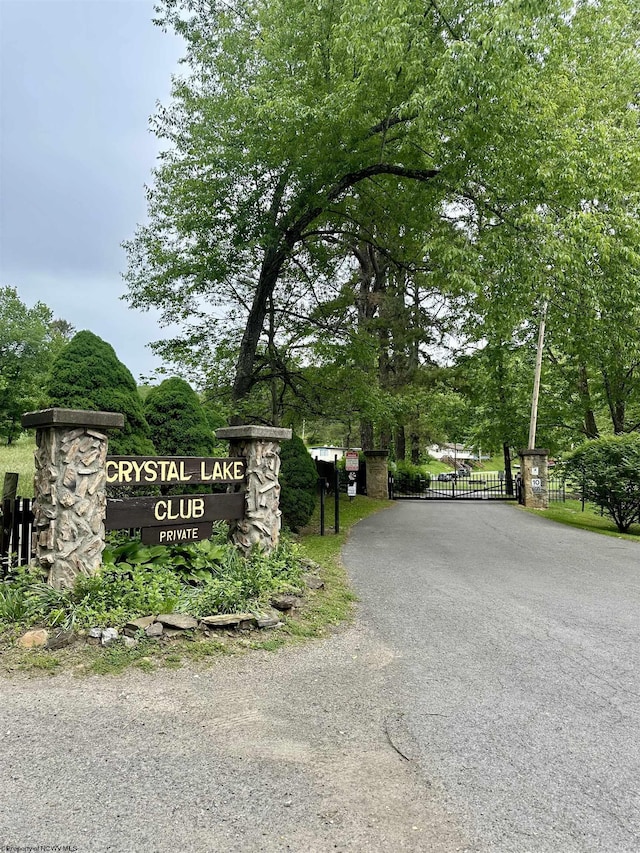 1322 Crystal Lake Rd, West Union, WV 26456 - community / neighborhood sign with a gate