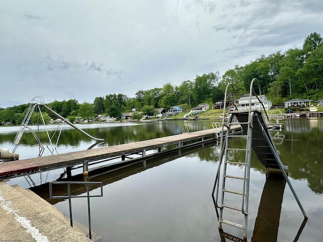 1322 Crystal Lake Rd, West Union, WV 26456 - dock with a water view and view of scattered trees