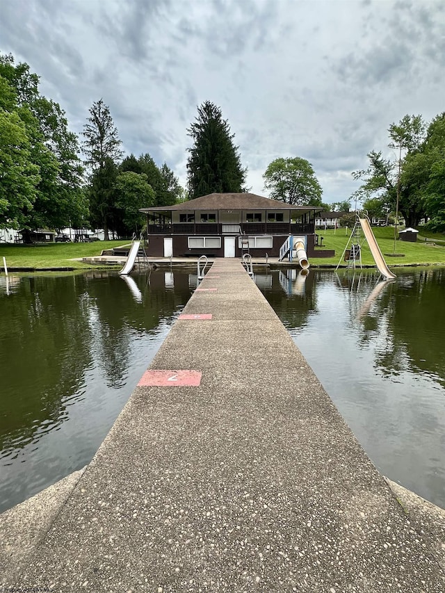 1322 Crystal Lake Rd, West Union, WV 26456 - dock area featuring a water view
