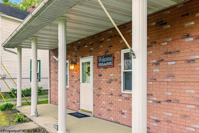 737 Summit Park Ave, Clarksburg, WV 26301 - property entrance with covered porch and brick siding