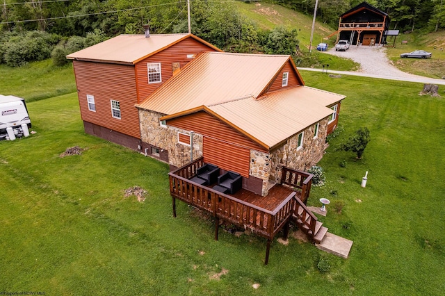 595 States Fork Rd, Metz, WV 26585 - view from above of property