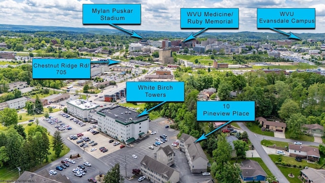 10 Pineview Pl, Morgantown, WV 26505 - aerial view