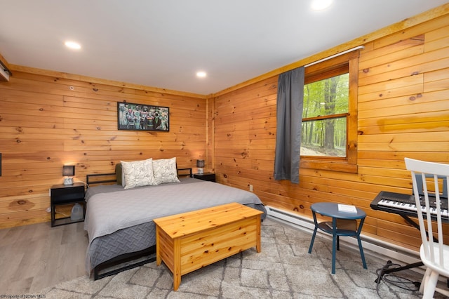 1 Ginger Ct, Terra Alta, WV 26764 - bedroom with wooden walls, recessed lighting, and wood finished floors