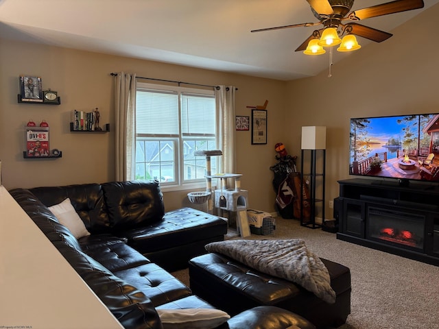 501 Santa Fe Ct, Morgantown, WV 26508 - carpeted living area with ceiling fan