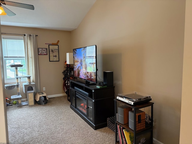 501 Santa Fe Ct, Morgantown, WV 26508 - carpeted living area with ceiling fan and baseboards