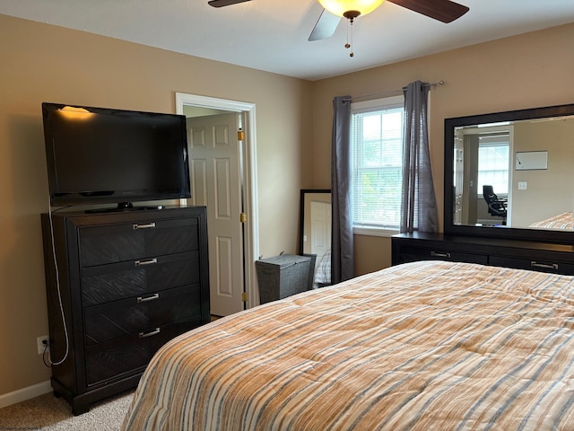 501 Santa Fe Ct, Morgantown, WV 26508 - bedroom featuring light carpet, ceiling fan, and baseboards