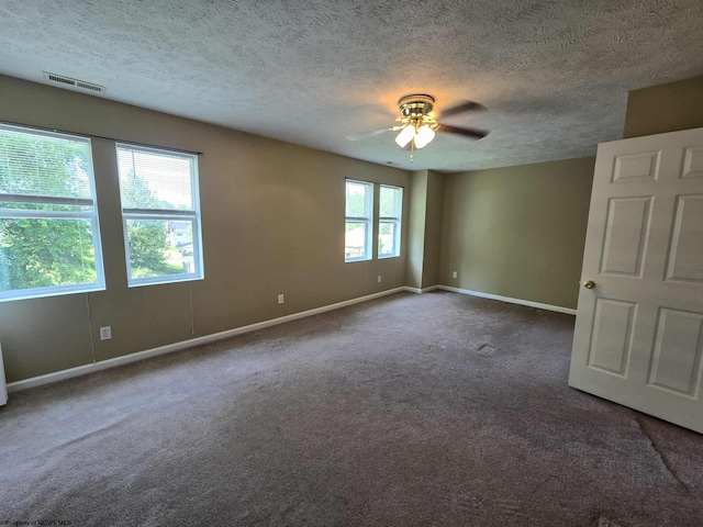 608 Ohio Ave, Nutter Fort, WV 26301 - carpeted empty room featuring baseboards, ceiling fan, and a textured ceiling