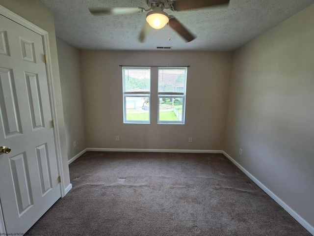 608 Ohio Ave, Nutter Fort, WV 26301 - carpeted spare room featuring a textured ceiling, ceiling fan, and baseboards