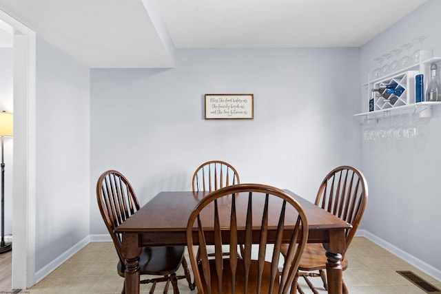 112 Eagle Dr, Maidsville, WV 26541 - dining space featuring light tile patterned floors and baseboards