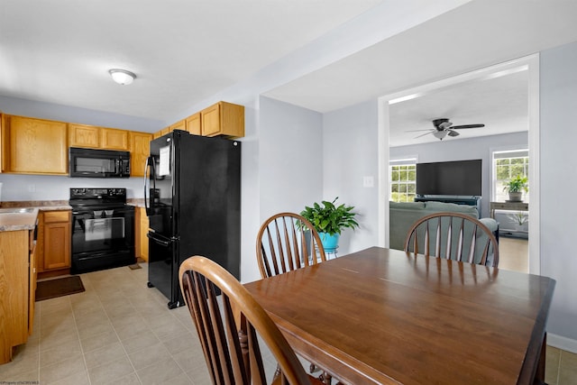 112 Eagle Dr, Maidsville, WV 26541 - dining space featuring ceiling fan and light tile patterned floors