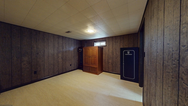 1601 Green Gables Rd, Fairmont, WV 26554 - basement with wood walls and light floors