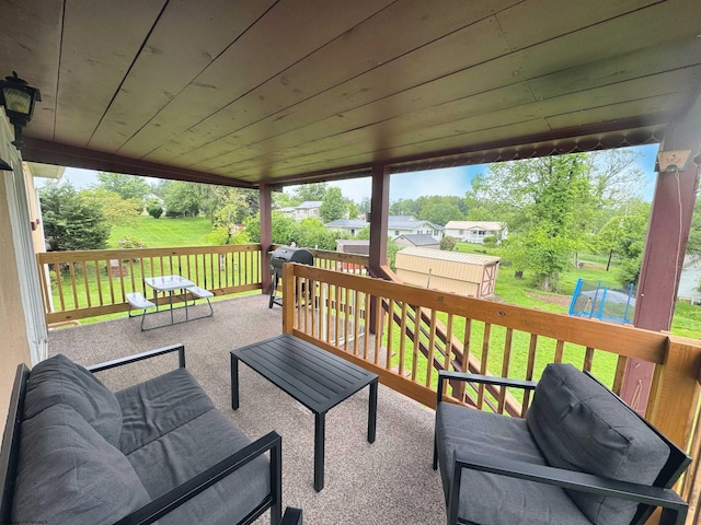1601 Green Gables Rd, Fairmont, WV 26554 - wooden deck featuring a yard and grilling area