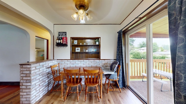 1601 Green Gables Rd, Fairmont, WV 26554 - dining room featuring wood finished floors and a ceiling fan