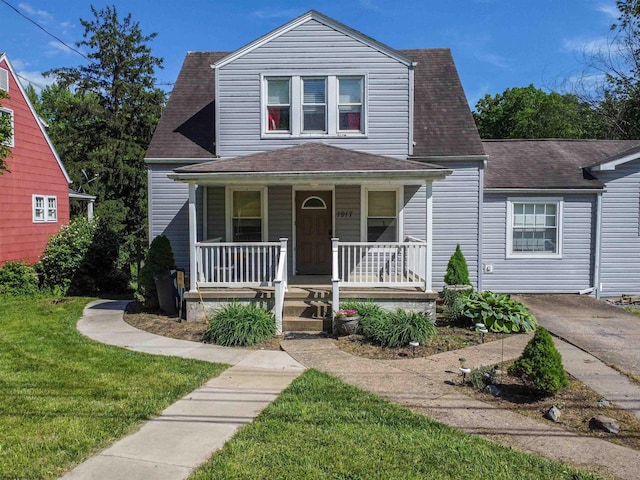 1917 Pleasant Valley Rd, Fairmont, WV 26554 - view of front of home featuring covered porch, a front yard, and a shingled roof
