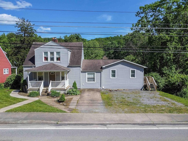 1917 Pleasant Valley Rd, Fairmont, WV 26554 - view of front of property with covered porch and stairway