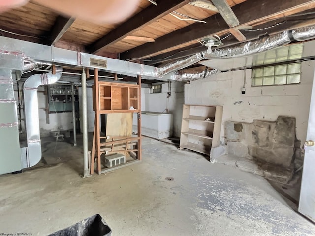 1501 Rose Ln, Fairmont, WV 26554 - unfinished basement featuring heating unit