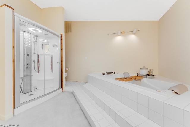 237 Highland Ave, Grafton, WV 26354 - full bathroom with a shower stall, a bath, and toilet