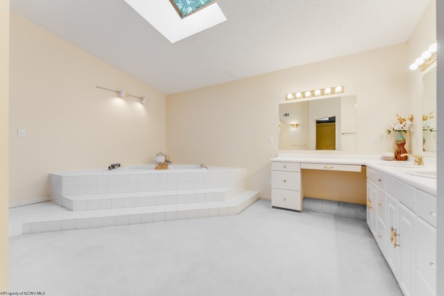 237 Highland Ave, Grafton, WV 26354 - full bath with vanity, a bath, and a skylight