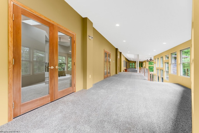 237 Highland Ave, Grafton, WV 26354 - hall with french doors, carpet flooring, healthy amount of natural light, and recessed lighting