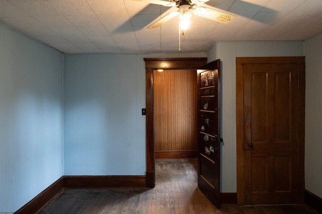248 Casteel Rd, Terra Alta, WV 26764 - spare room featuring baseboards, wood finished floors, and ceiling fan