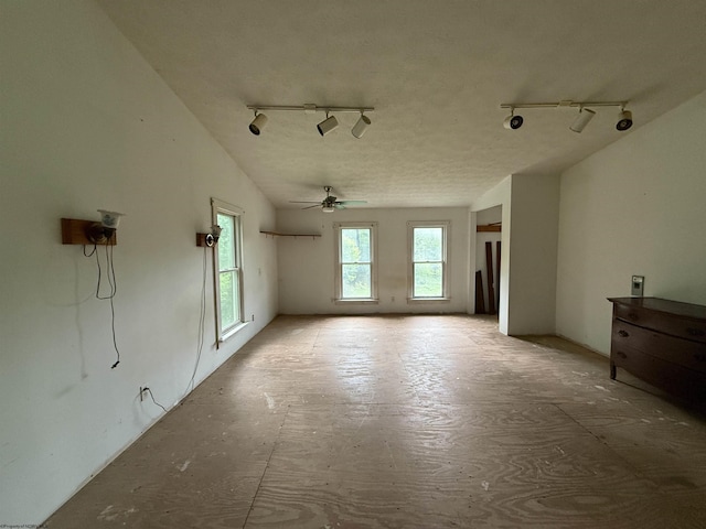 248 Casteel Rd, Terra Alta, WV 26764 - spare room featuring rail lighting and ceiling fan