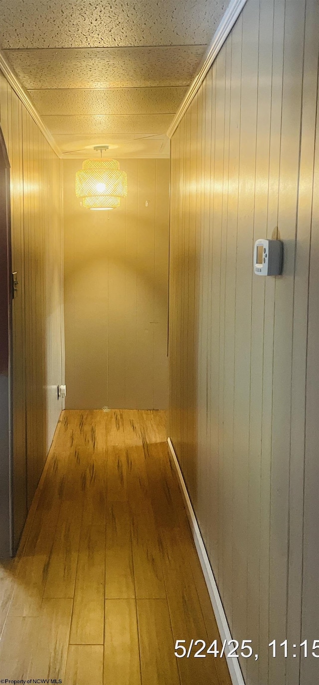 344 Tygart St, Fairmont, WV 26554 - corridor with wood-type flooring and ornamental molding