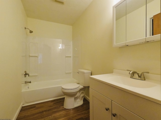 183 Camp Mountaineer Rd, Morgantown, WV 26508 - full bathroom featuring wood finished floors, vanity, toilet, bathtub / shower combination, and baseboards