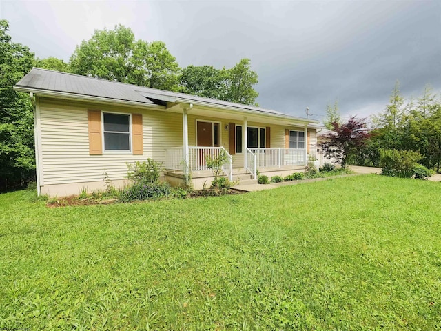 183 Camp Mountaineer Rd, Morgantown, WV 26508 - single story home featuring covered porch and a front lawn