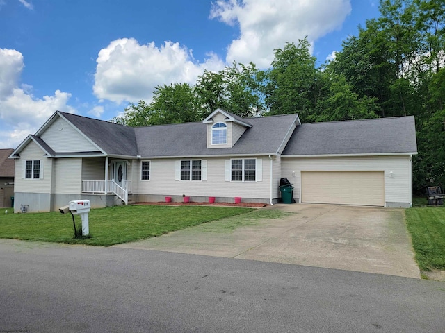 110 Woodmont Way, Fairmont, WV 26554 - view of front of property with a garage, concrete driveway, and a front lawn