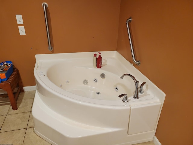 110 Woodmont Way, Fairmont, WV 26554 - bathroom featuring a whirlpool tub, tile patterned flooring, and baseboards