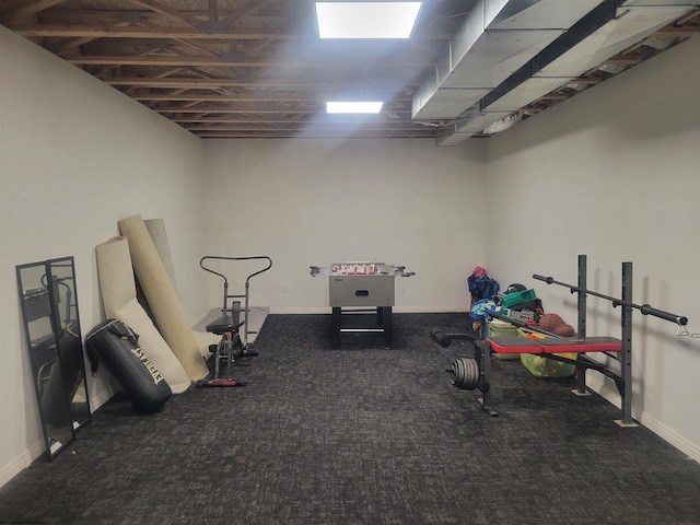 110 Woodmont Way, Fairmont, WV 26554 - exercise room with carpet floors and baseboards