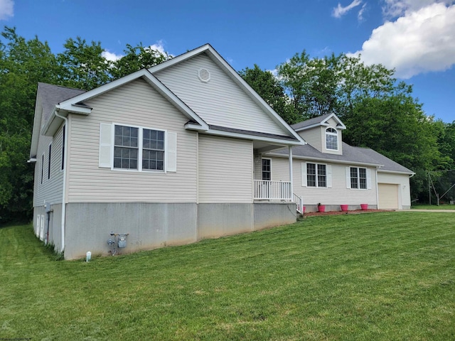 110 Woodmont Way, Fairmont, WV 26554 - view of front of property with a garage, a front lawn, and covered porch