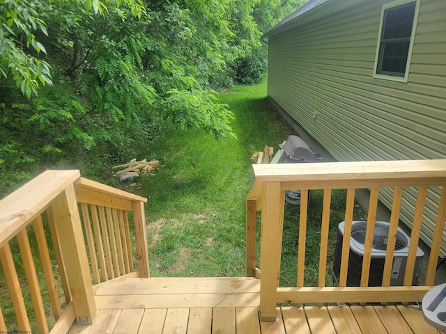 110 Woodmont Way, Fairmont, WV 26554 - wooden terrace featuring central air condition unit