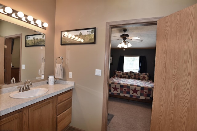 267 W Fork St, Clarksburg, WV 26301 - bathroom with vanity, ensuite bath, and a ceiling fan