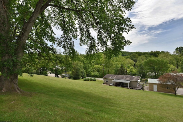 267 W Fork St, Clarksburg, WV 26301 - view of grassy yard featuring a wooded view