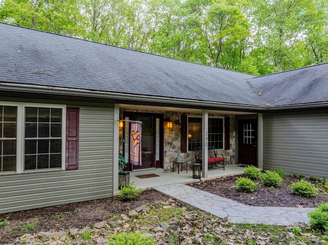 390 Aster Cir, Terra Alta, WV 26764 - property entrance with a porch and a shingled roof