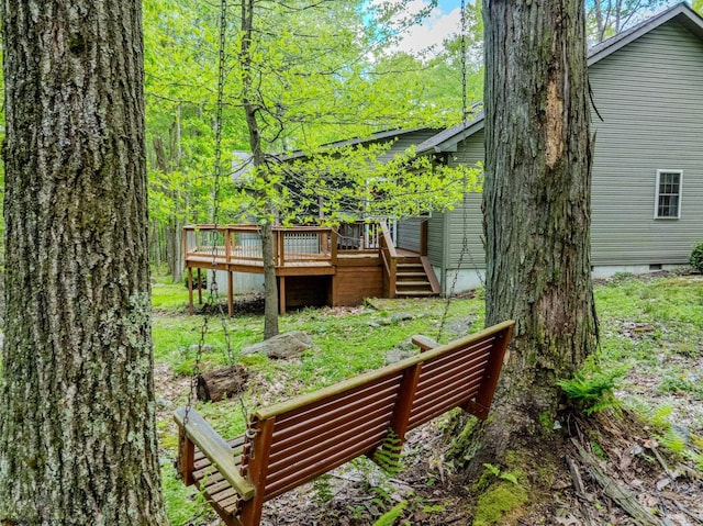 390 Aster Cir, Terra Alta, WV 26764 - view of yard featuring a deck