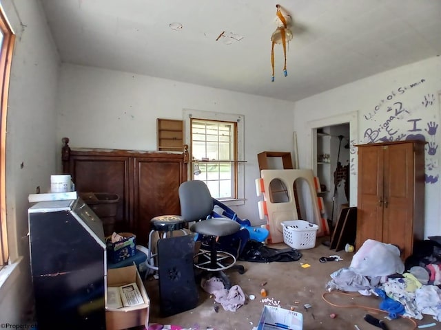 1738 Charleston Ave, Huntington, WV 25701 - bedroom with concrete flooring