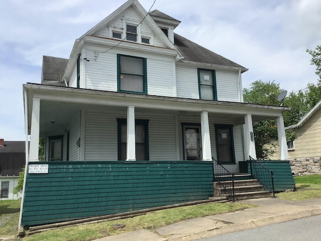 820 Field St, Fairmont, WV 26554 - view of front facade featuring covered porch and a shingled roof