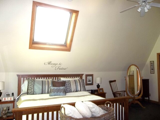 444 Gordon Rd, Beverly, WV 26253 - bedroom with a skylight and lofted ceiling