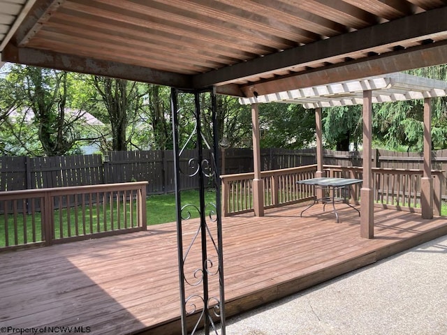 14 Myrna St, Buckhannon, WV 26201 - wooden terrace with a pergola