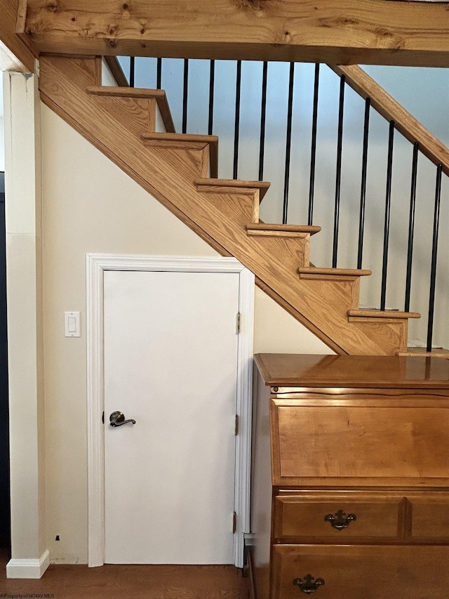 420 Fairfax Ave, Davis, WV 26260 - staircase featuring wood finished floors