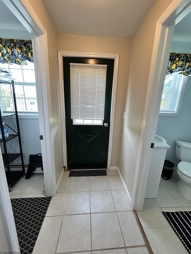 420 Fairfax Ave, Davis, WV 26260 - entryway with plenty of natural light, light tile patterned floors, and baseboards