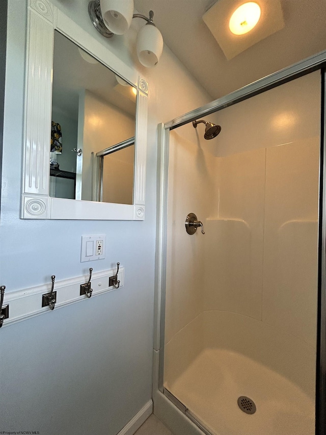 420 Fairfax Ave, Davis, WV 26260 - full bathroom featuring a stall shower and baseboards