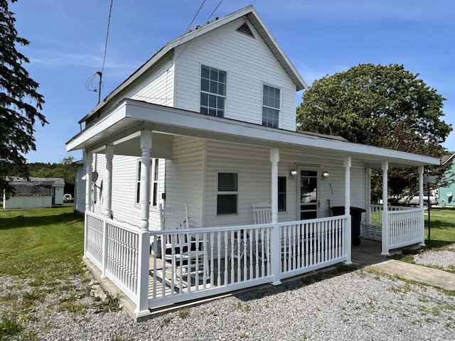 420 Fairfax Ave, Davis, WV 26260 - view of front facade with covered porch and a front yard
