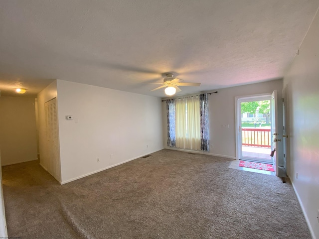 206 Evergreen Dr, Elkins, WV 26241 - empty room with ceiling fan, carpet flooring, and baseboards
