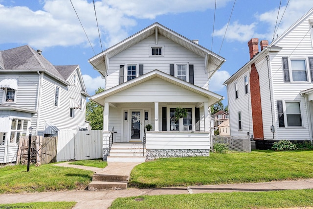 303 Saint Clair St, Clarksburg, WV 26301 - traditional style home with a porch and a gate