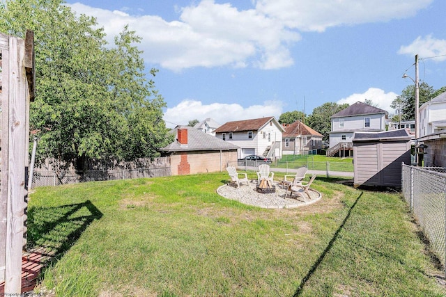 303 Saint Clair St, Clarksburg, WV 26301 - view of yard featuring an outdoor fire pit and a residential view