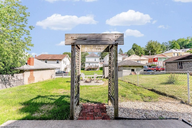 303 Saint Clair St, Clarksburg, WV 26301 - view of yard with a residential view and a fire pit